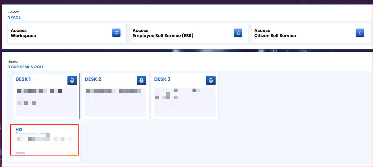 SSO Desk Selection