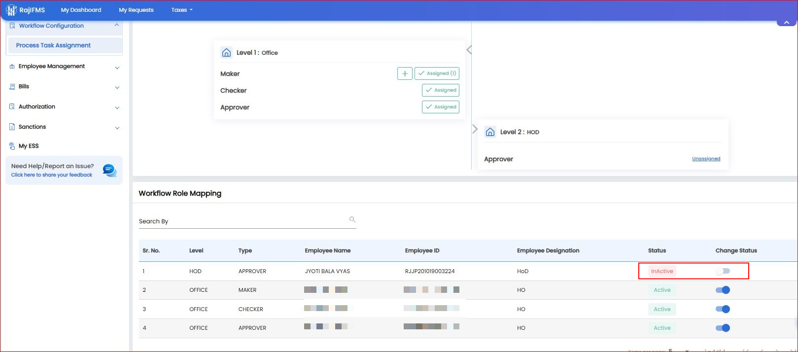 Workflow Role Mapping Modify