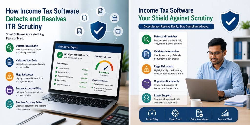 How Income Tax Software Detects and Resolves ITR Scrutiny: AI-Based Tax Filing Guide