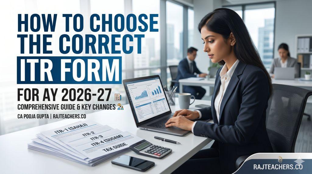How to Choose the Correct ITR Form for AY 2026-27