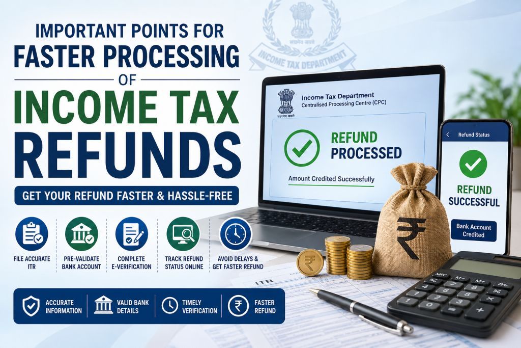Important Points for Faster Processing of Income Tax Refunds: Tips to Get Your ITR Refund Quickly (AY 2026-27)