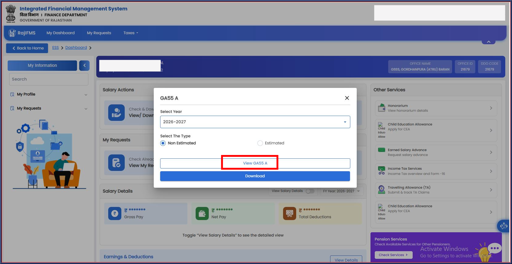 Select GA55 Option