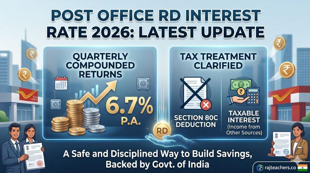 Post Office RD Interest Rate 2026: Latest Rate, Tax Rules, Returns & Benefits