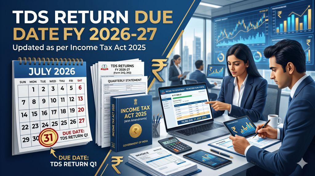 TDS Return Due Date FY 2026-27: Quarterly Filing Dates, New Forms & Penalties Under Income Tax Act 2025
